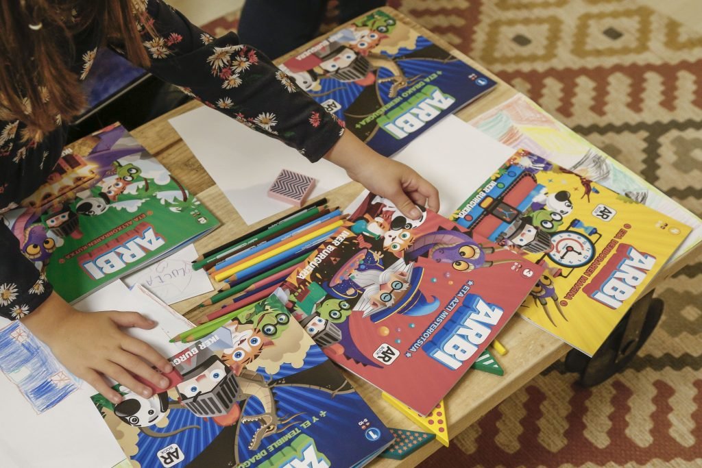 ARBI Augmented Reality Books - ARBI Books on the table